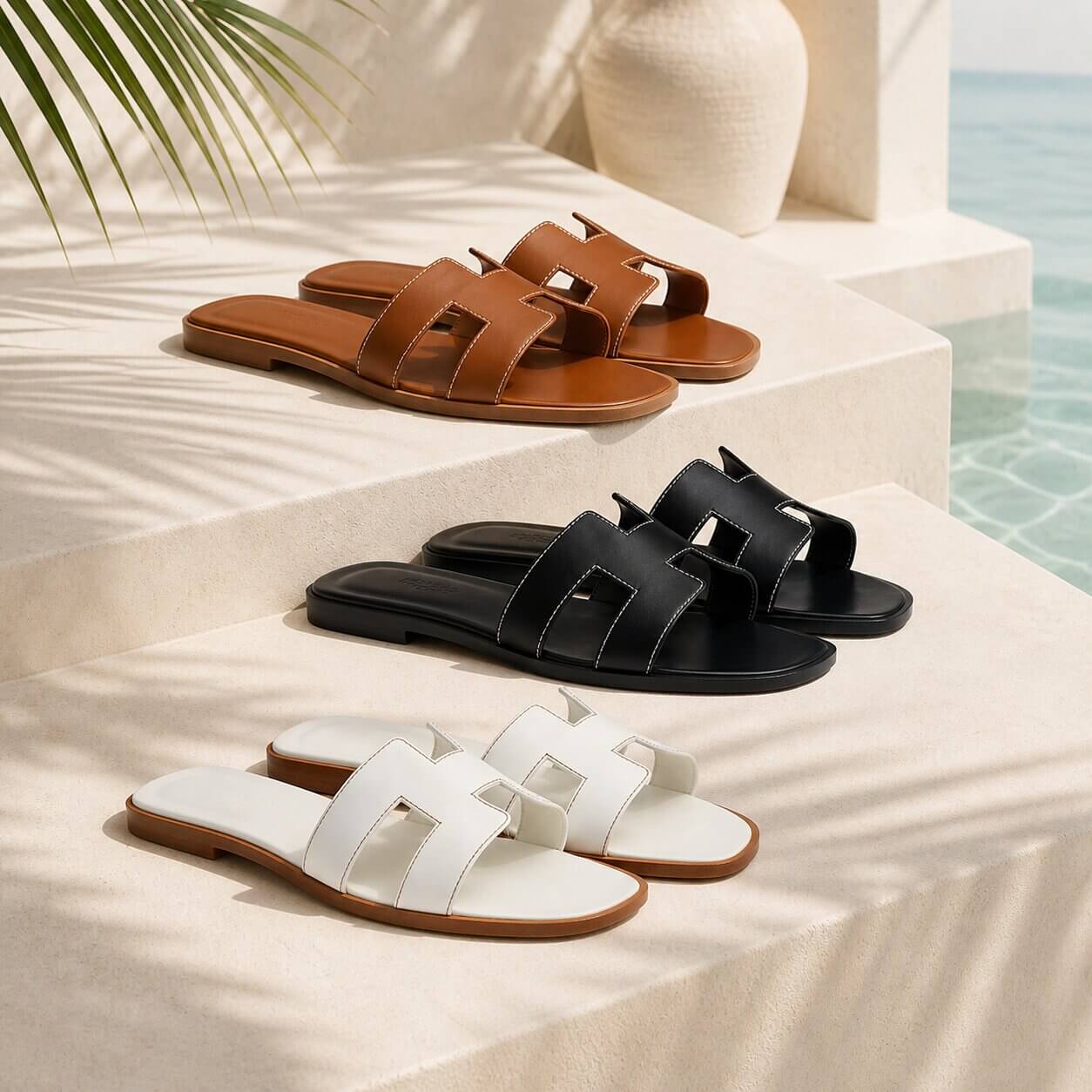 Pantoufles Femme | Sandales Cuir Été | Confortables