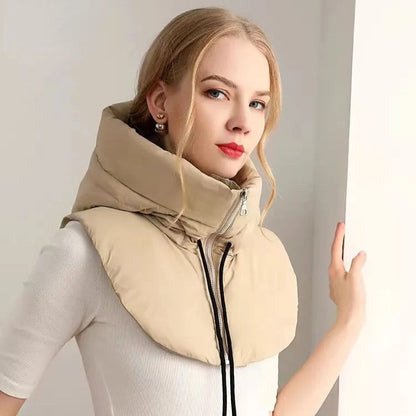 Écharpe à capuche zippée femme hiver taille unique disponible en plusieurs coloris