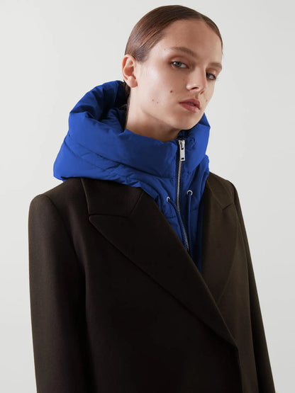 Écharpe à capuche zippée femme hiver taille unique disponible en plusieurs coloris