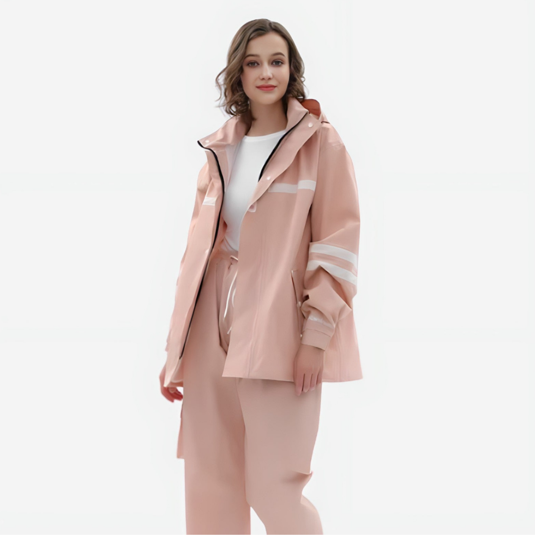 Veste de pluie femme avec pantalon imperméable et respirante, légère