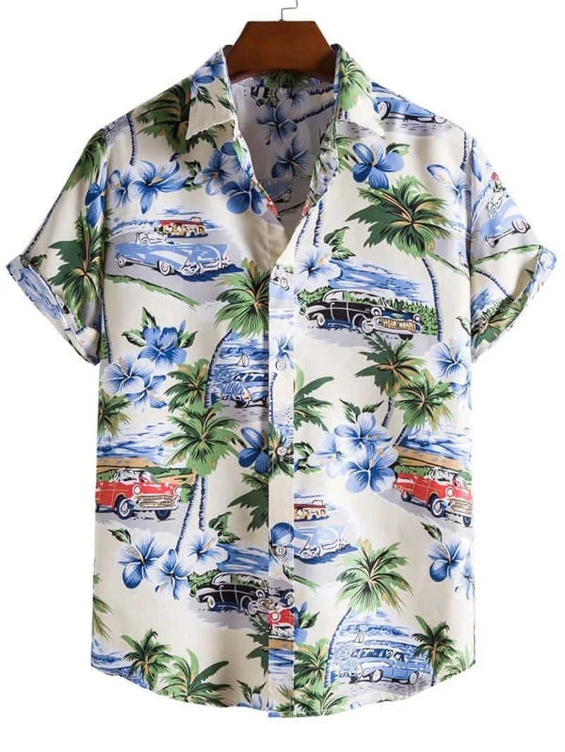 Chemise hawaïenne homme | Manches courtes, Imprimé tropical