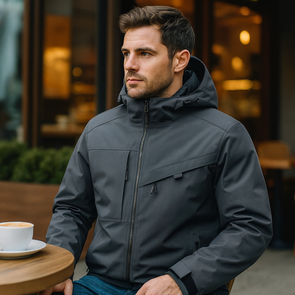 Veste de ski pour homme d'hiver avec capuche et coupe ample