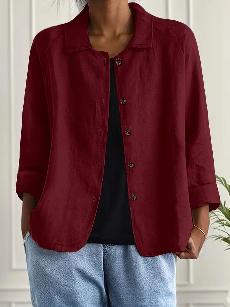 Cardigan-chemise léger | Coton-lin, coupes XS-3XL