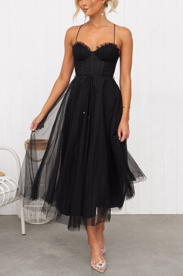 Robe Maxi Féérique - Tulle Élégante - Longue de Soirée