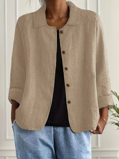 Cardigan-chemise léger | Coton-lin, coupes XS-3XL
