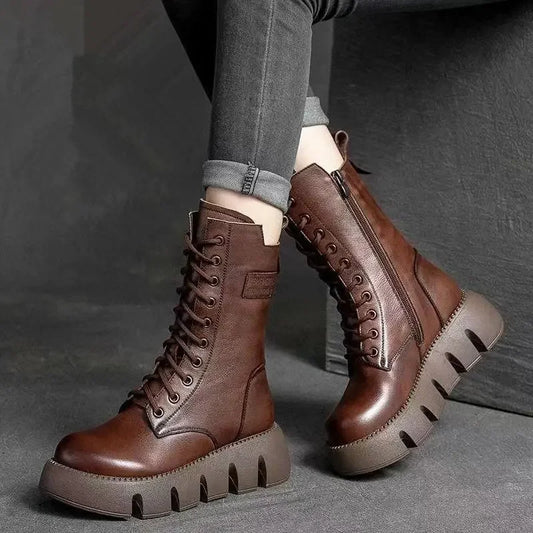 Bottes Cuir Confort & Chaleur Optimale-CHAUSSURES ORTHOPÉDIQUES-PARIS FEMME