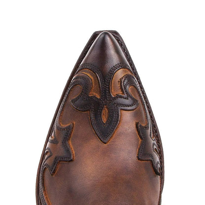 Bottes Cowgirl Pointues | Cuir PU, Talon Ankle | Femme