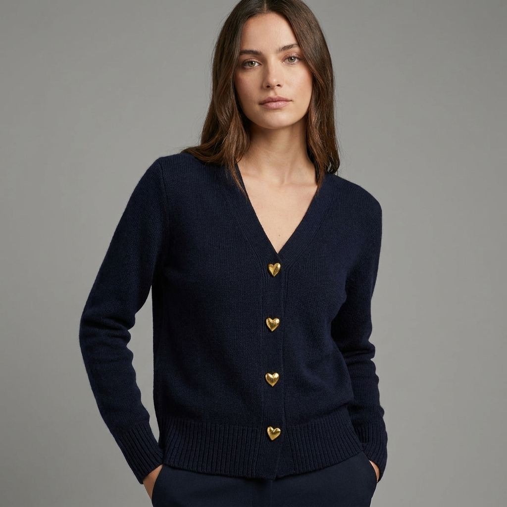 Gilet Femme | Encolure V, Boutons, Manches Longues