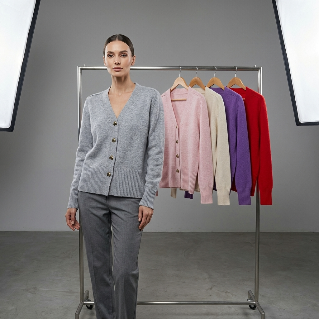 Gilet Femme | Encolure V, Boutons, Manches Longues