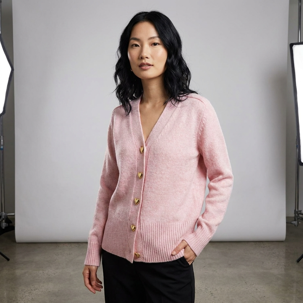 Gilet Femme | Encolure V, Boutons, Manches Longues