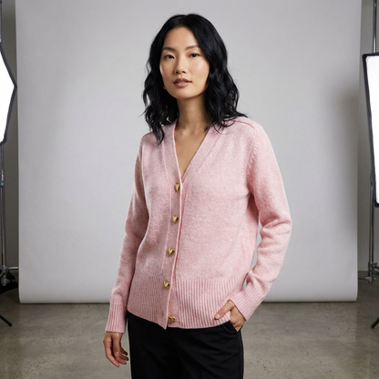 Gilet Femme | Encolure V, Boutons, Manches Longues