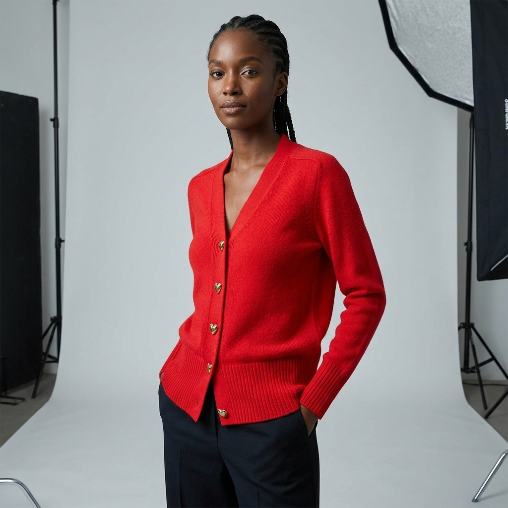 Gilet Femme | Encolure V, Boutons, Manches Longues