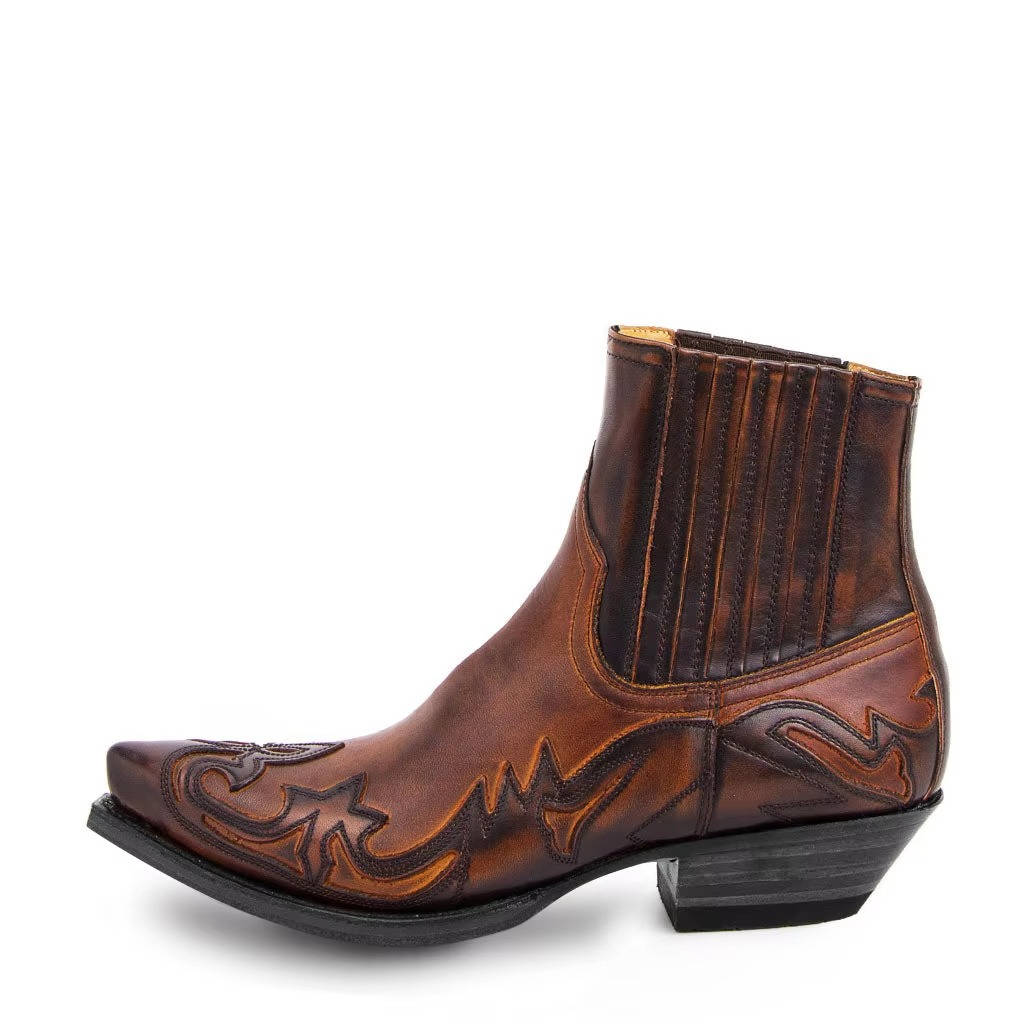 Bottes Cowgirl Pointues | Cuir PU, Talon Ankle | Femme