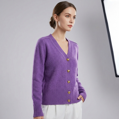 Gilet Femme | Encolure V, Boutons, Manches Longues