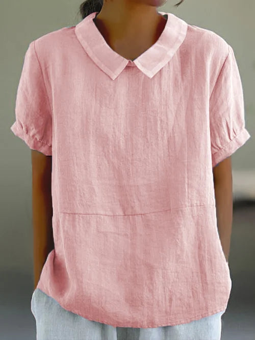 Adele - Coton blouse d'été femme - Manches courtes-Chemisier-PARIS FEMME