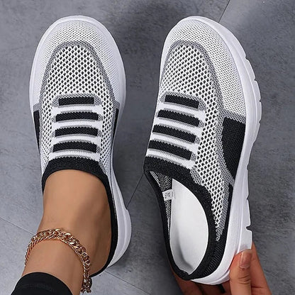 Baskets slip-on tricot respirantes légères profil bas