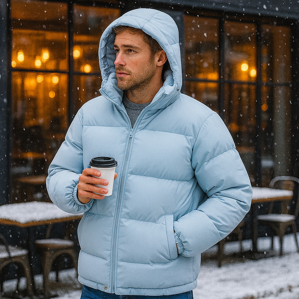 Veste de ski d'hiver pour homme Donsjas avec capuche Regular Fit