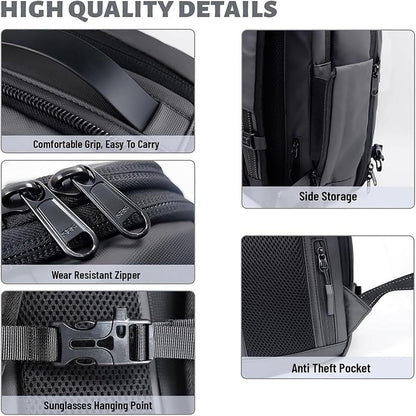 Sac à dos de voyage | Extensible, serrure TSA | Étanche, compartiment humide et sec