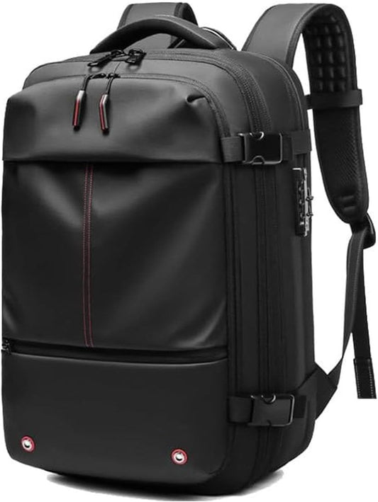 Sac à dos de voyage | Extensible, serrure TSA | Étanche, compartiment humide et sec