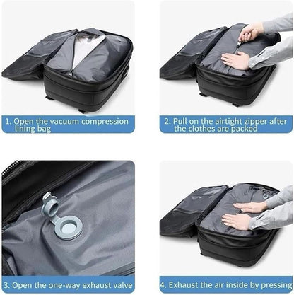 Sac à dos de voyage | Extensible, serrure TSA | Étanche, compartiment humide et sec