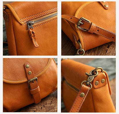 Sac à Main Vintage en Cuir | Bandoulière, Tannage Végétal