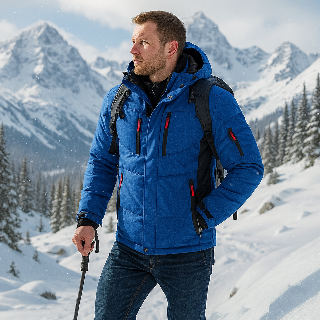 Veste de ski thermique pour homme, hivernale et coupe-vent
