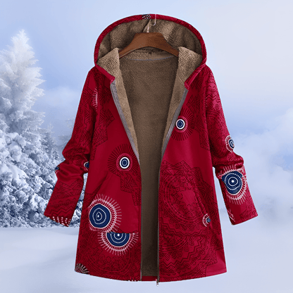 Honor | Femme Parka Longline Imprimé Floral à Capuche