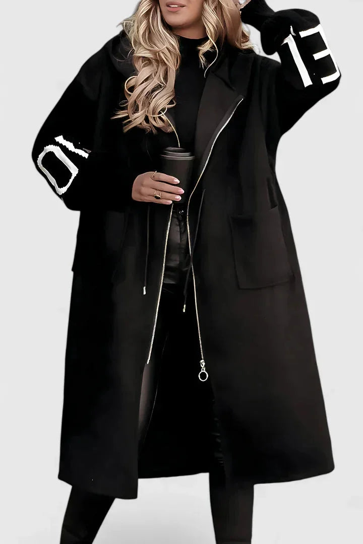 Imperméable femme à capuche élégant | Manteau d'hiver coupe flatteuse