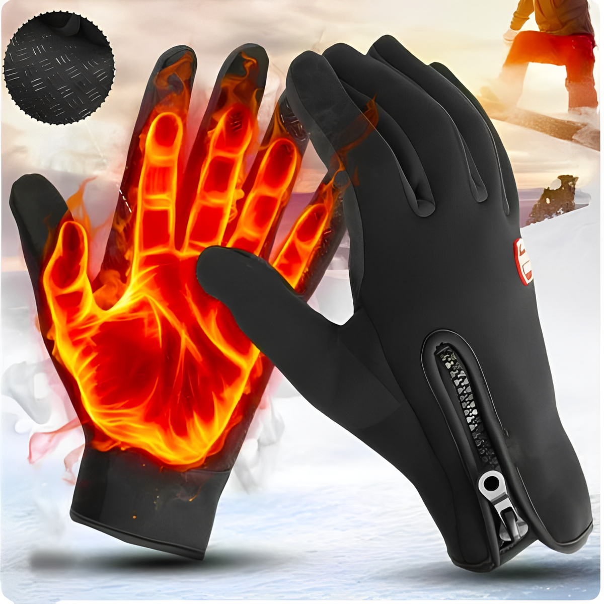Gants chauffants électriques unisexe ski et vélo 3 niveaux de chaleur