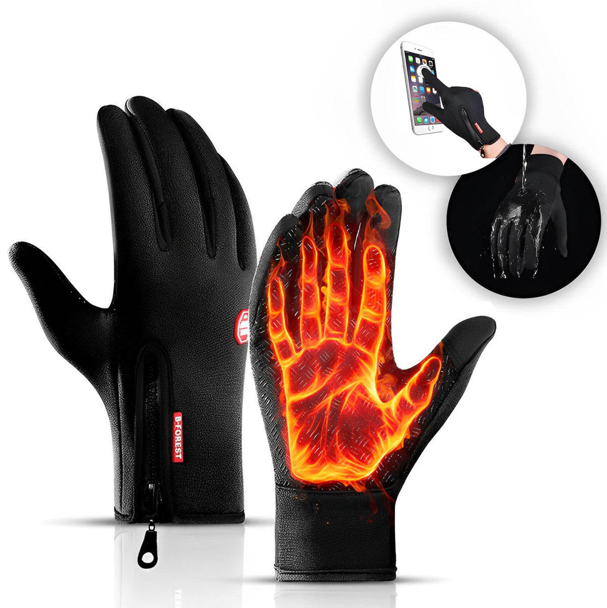 Gants chauffants électriques unisexe ski et vélo 3 niveaux de chaleur