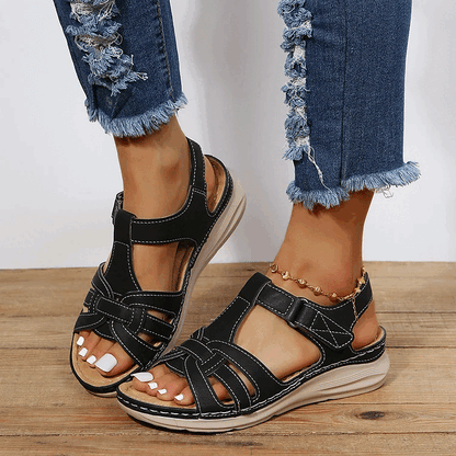 Sandales Femme Vintage Semelle Coussinée Respirantes