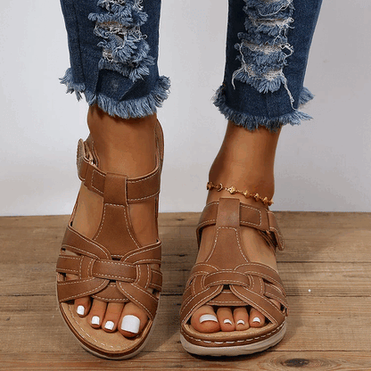 Sandales Femme Vintage Semelle Coussinée Respirantes