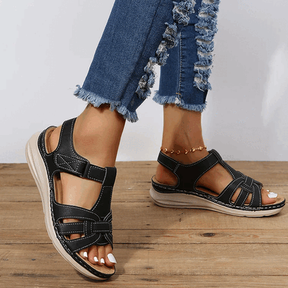 Sandales Femme Vintage Semelle Coussinée Respirantes