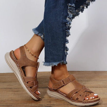 Sandales Femme Vintage Semelle Coussinée Respirantes