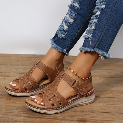 Sandales Femme Vintage Semelle Coussinée Respirantes