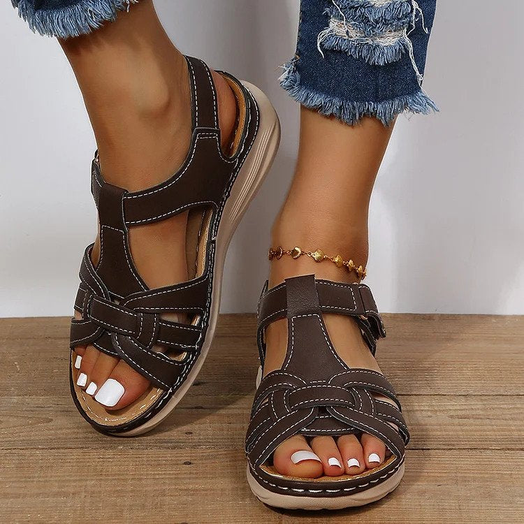 Sandales Femme Vintage Semelle Coussinée Respirantes