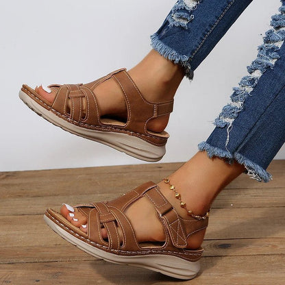 Sandales Femme Vintage Semelle Coussinée Respirantes