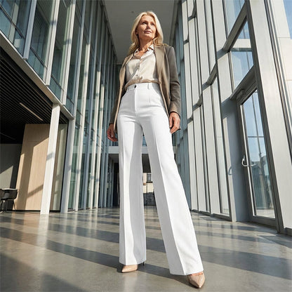 Pantalon Taille Haute | Stretch Confortable, Coupe Élégante