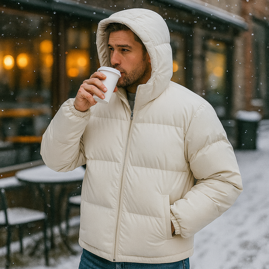 Veste de ski d'hiver pour homme Donsjas avec capuche Regular Fit