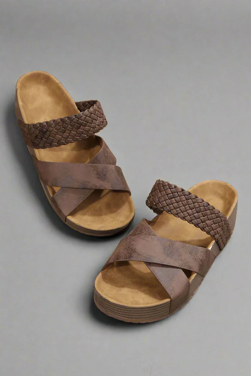 Sandales orthopédiques femme | Confort large, soutien arche