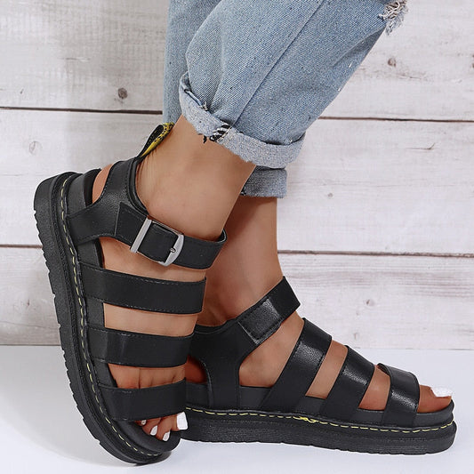 Sandales en cuir pour femmes | Confort orthopédique, semelle soutenue