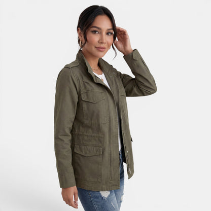 Veste Femme Printemps Automne | Casual avec Fermeture Éclair