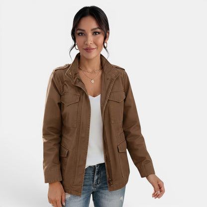 Veste Femme Printemps Automne | Casual avec Fermeture Éclair