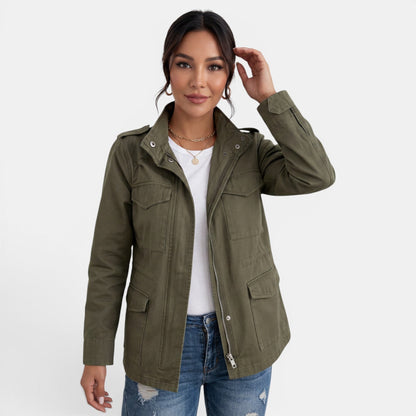 Veste Femme Printemps Automne | Casual avec Fermeture Éclair