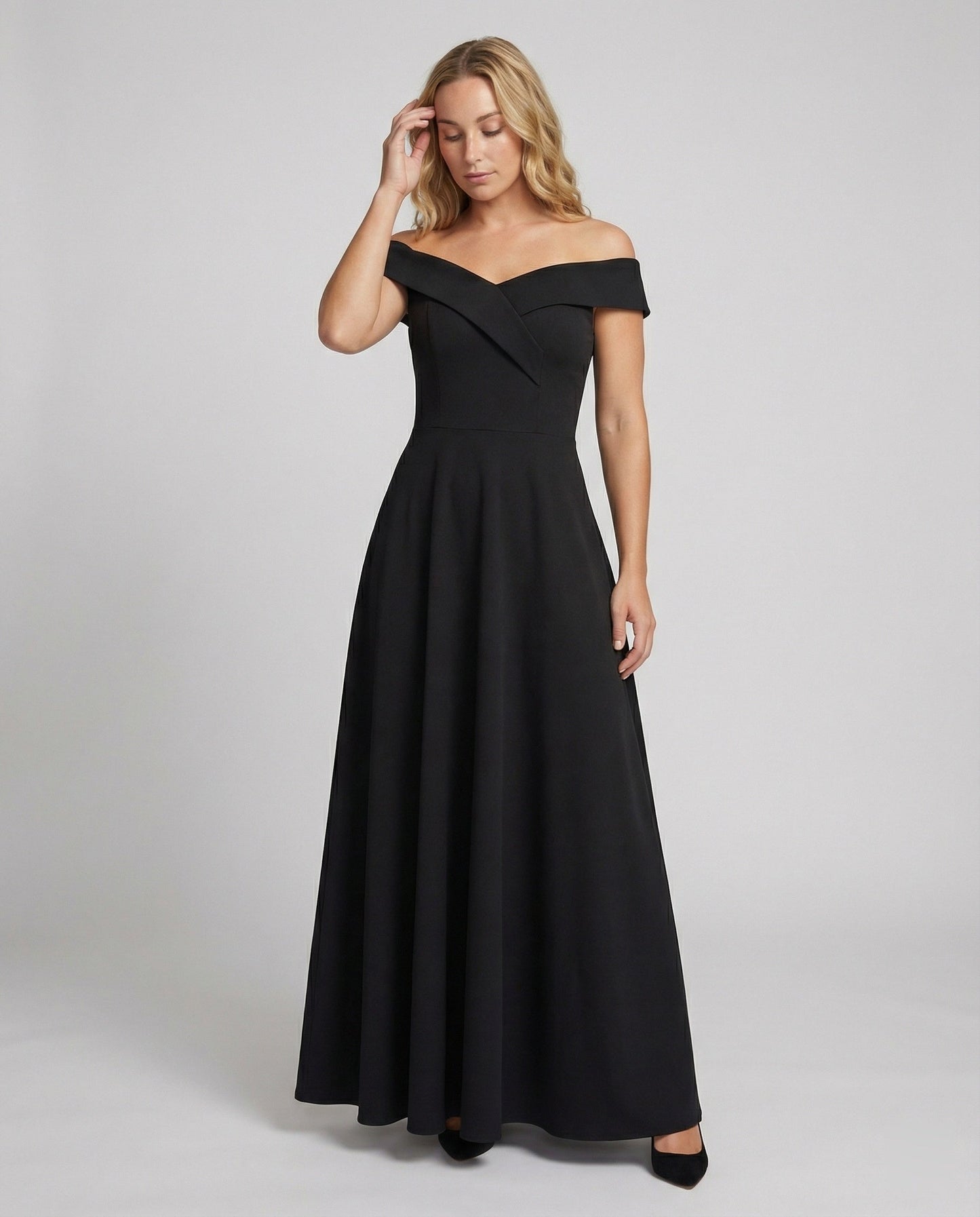 Robe de Soirée Longue | Épaules Dénudées, Coupe Élégante | Style Cérémonie