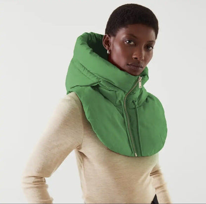 Écharpe à capuche zippée femme hiver taille unique disponible en plusieurs coloris