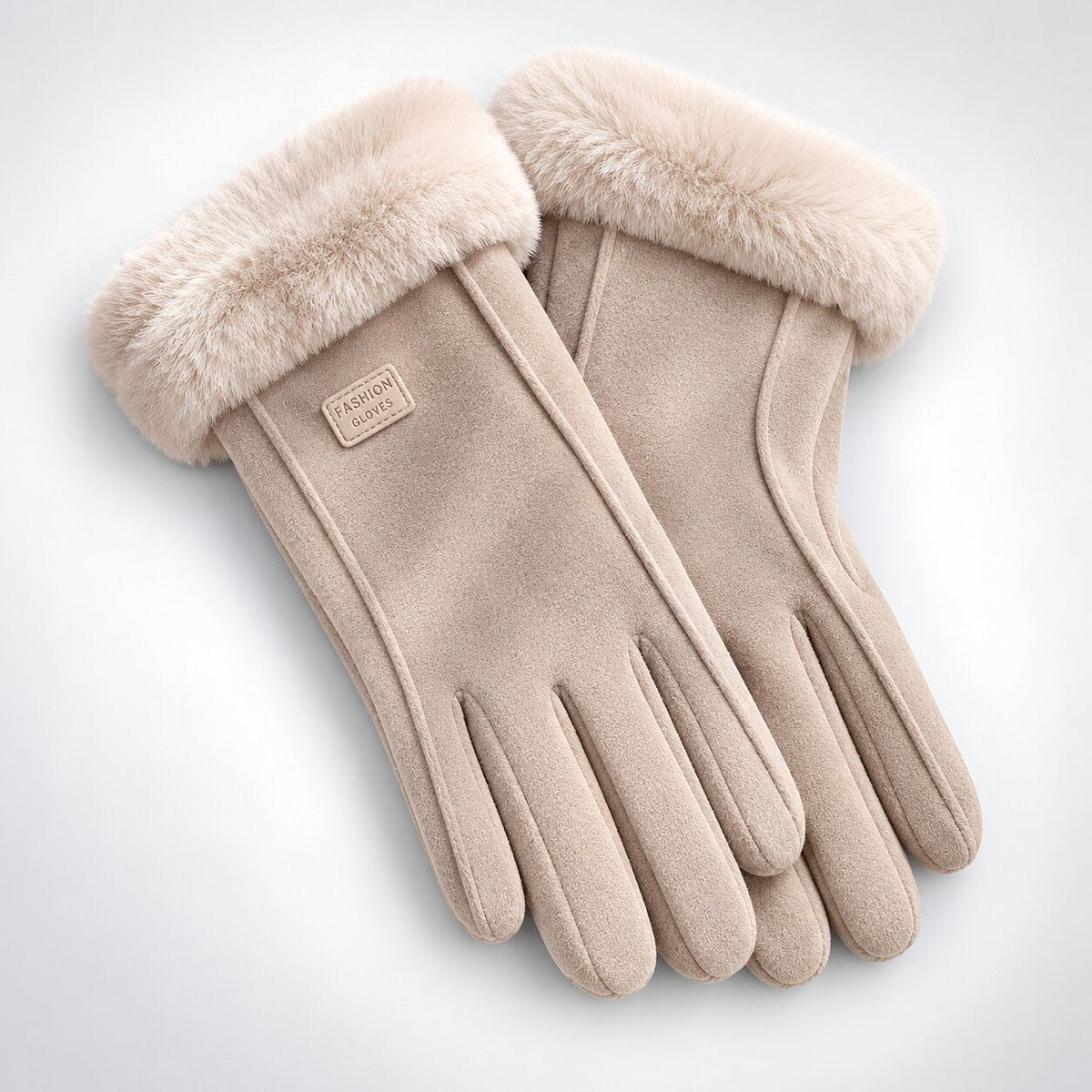 Gants hiver femme doublure peau agneau, compatibles écran tactile, coupe-vent