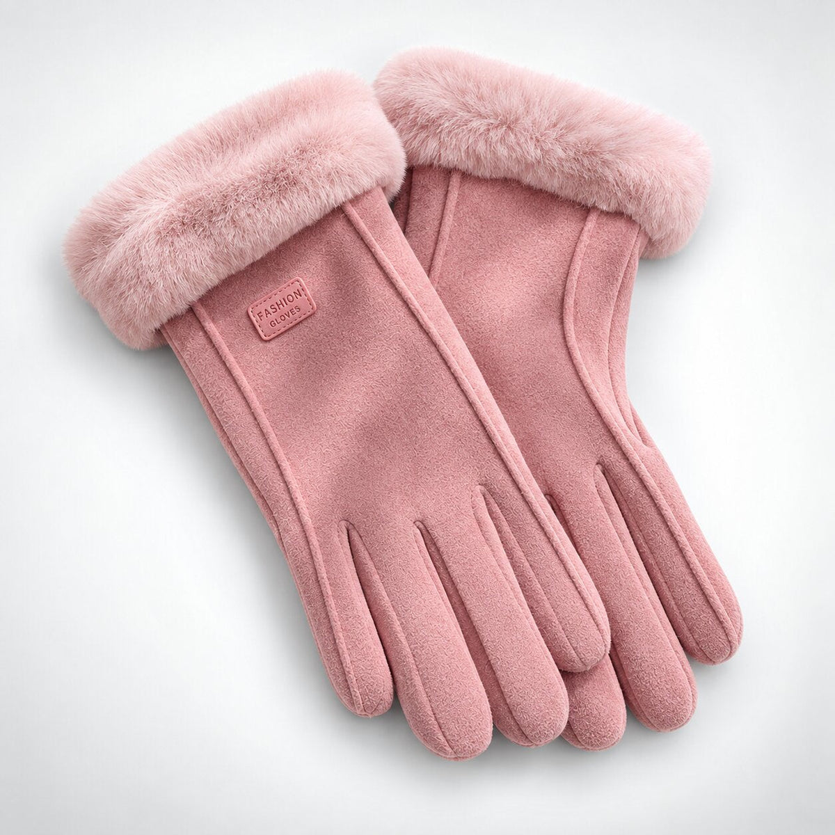 Gants hiver femme doublure peau agneau, compatibles écran tactile, coupe-vent