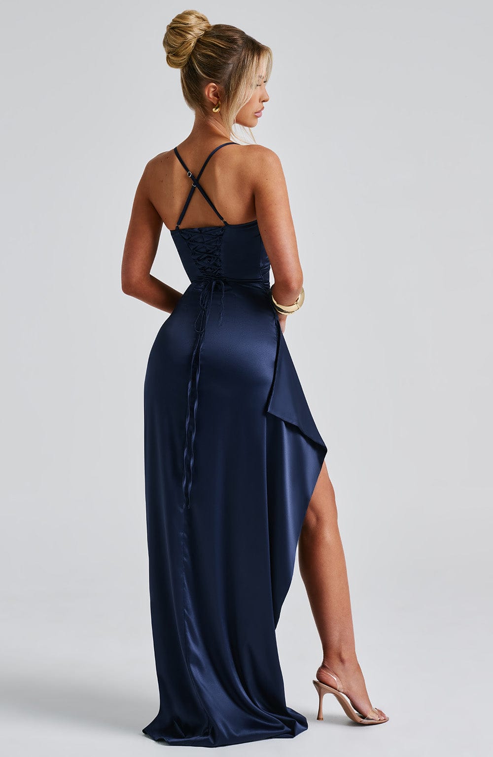 Robe de Soirée Bleu Nuit - Maxi Élégante - Longue