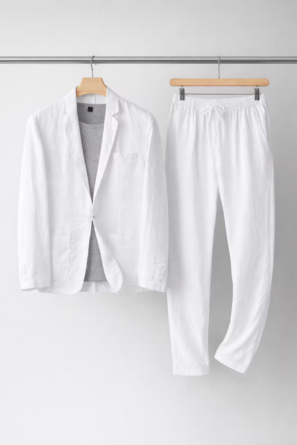Ensemble Lin Homme | Blazer et Pantalon Décontractés | Coupe Relaxe